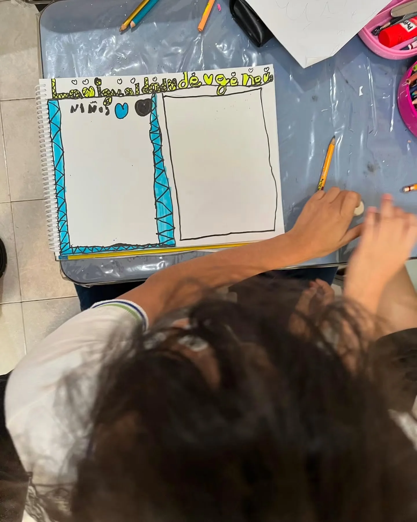 Actividad creativa de una alumna